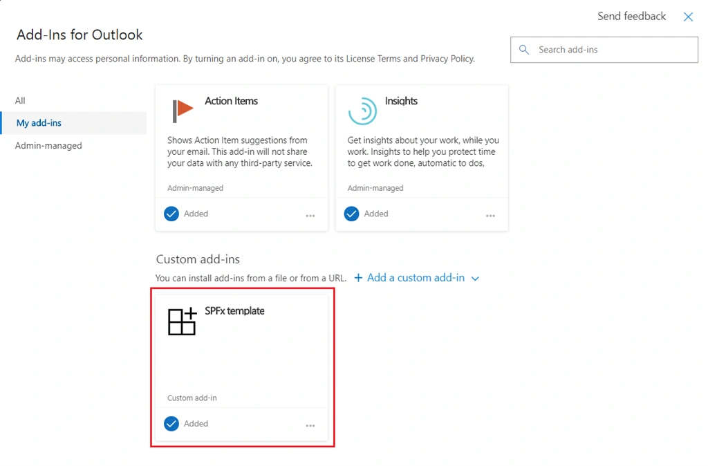 Develop Outlook Add-ins with SharePoint Framework
