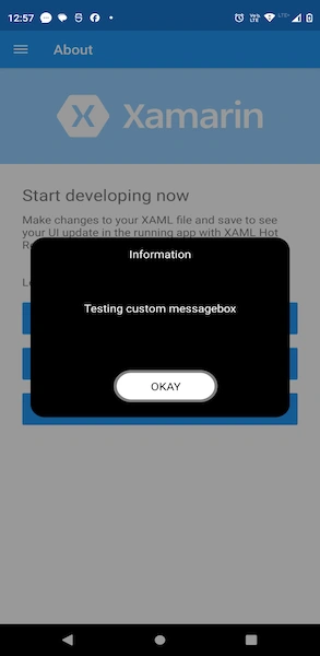 Information MessageBox in Xamarin