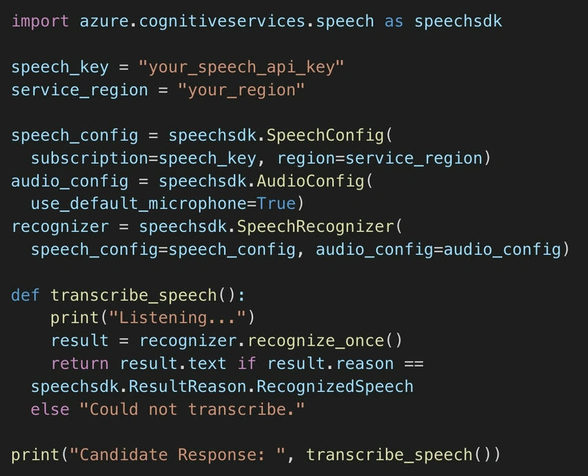 Azure Speech-to-Text API