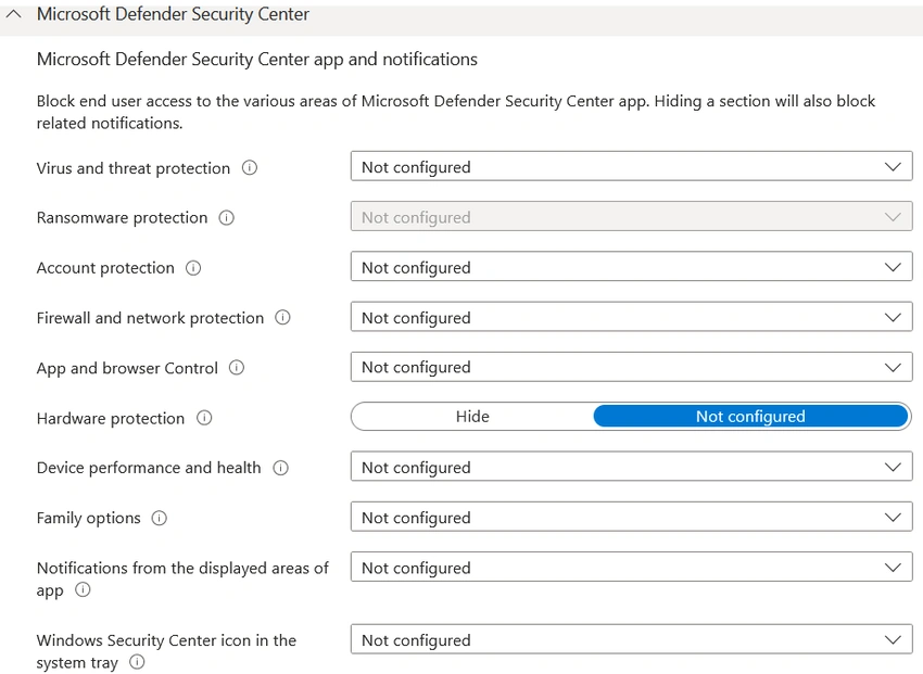 Microsoft Defender Security Center