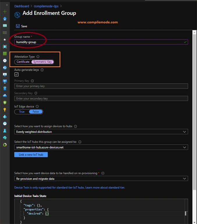 Device Enrollments Using Azure IoT Hub Device Provisioning Service