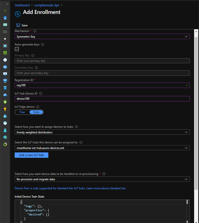Device Enrollments Using Azure IoT Hub Device Provisioning Service