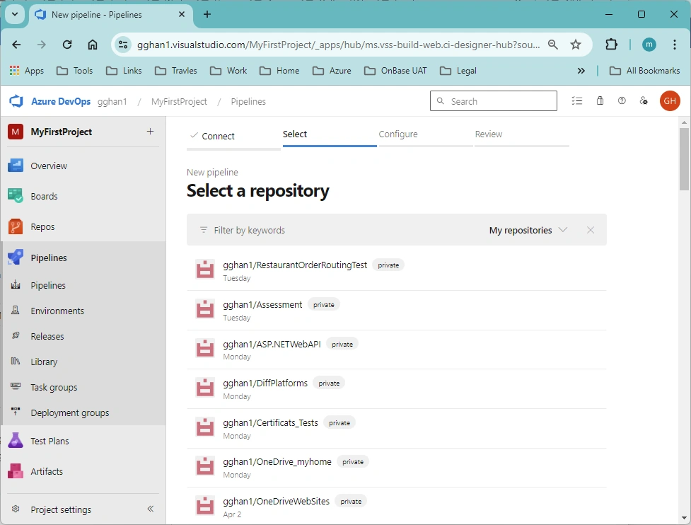 Select a repository
