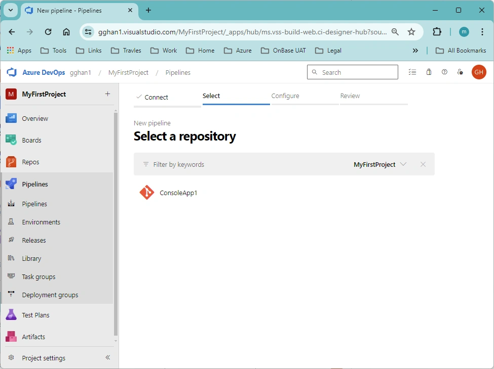 Select a repository