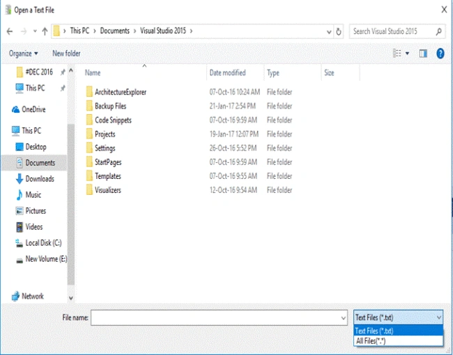 Open File Dialogbox