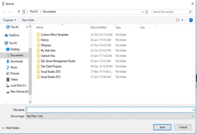 Save Dialogbox
