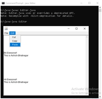 Dialogs in JFC
