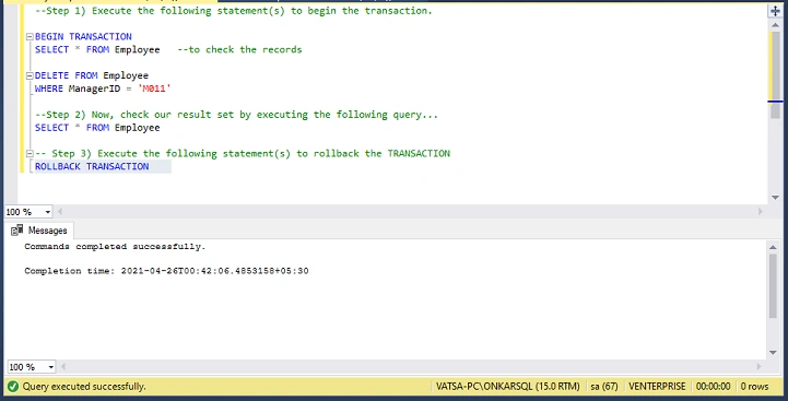 DELETE Example 3 query 3