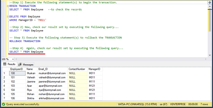 DELETE Example 3 query 4