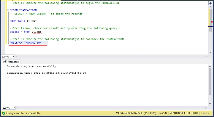 DROP Example 2 query 3