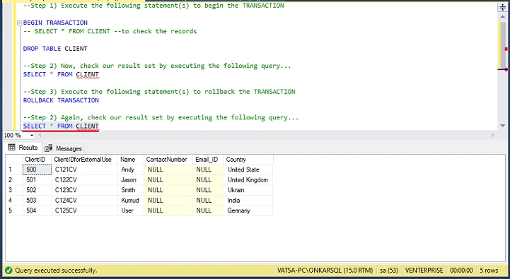 DROP Example 2 query 4