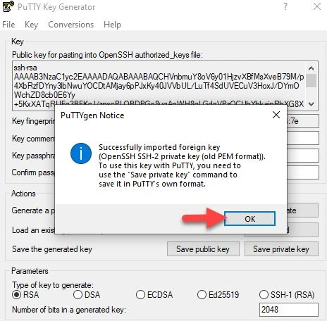 Click ok