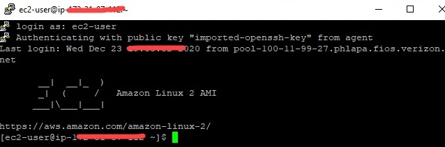 Login Ec2