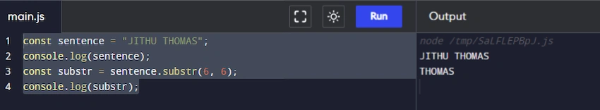 substr JavaScript
