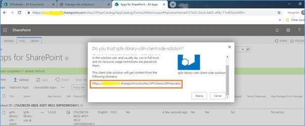 Different CDN options for SharePoint Framework Web Part
