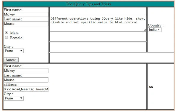 JQuery