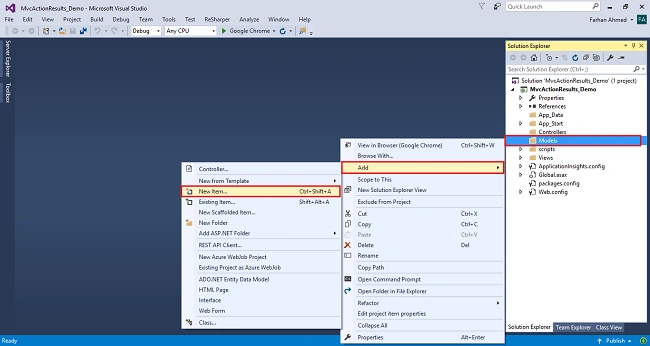 Different Types Of ActionResult In MVC