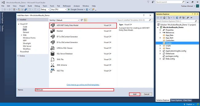 Different Types Of ActionResult In MVC