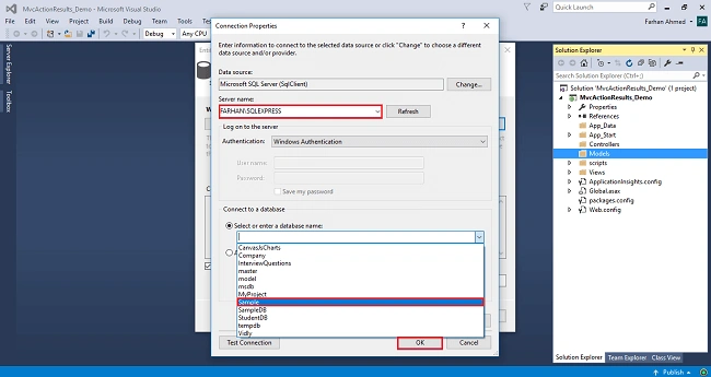 Different Types Of ActionResult In MVC