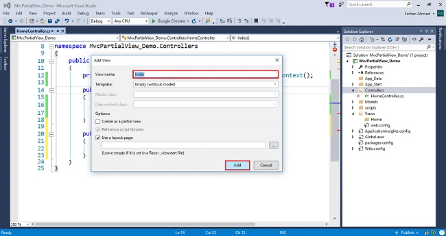 Different Ways Of Render Partial View In MVC