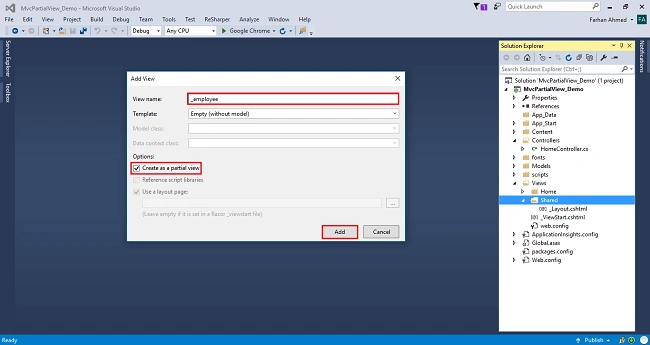 Different Ways Of Render Partial View In MVC