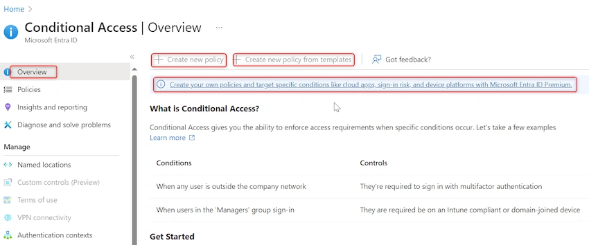 Disable MFA using Azure Portal