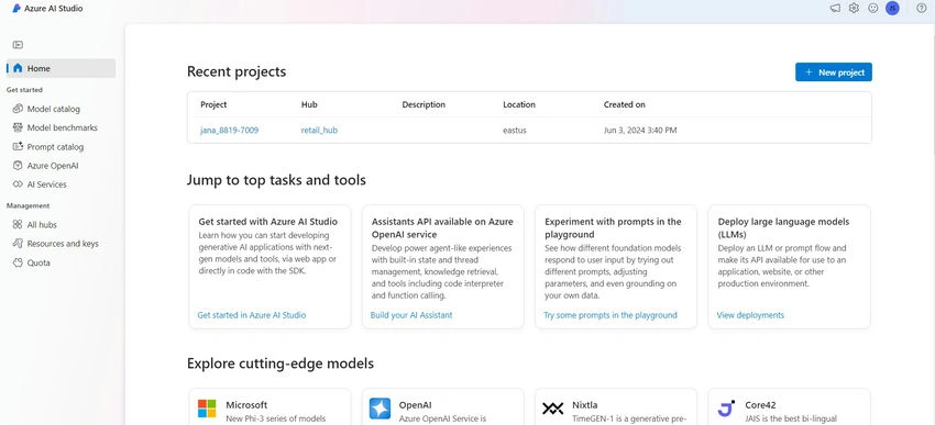 Azure AI hub