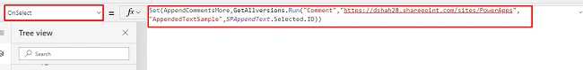 Display Appended Comments Version History from SharePoint List on PowerApps