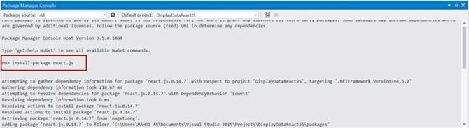 install-package react.js