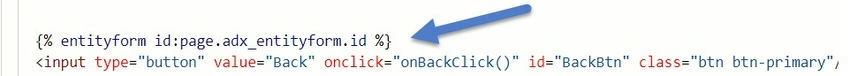 Entity form tag