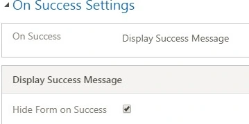 Success Settings