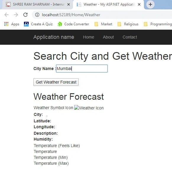 Weather forecast
