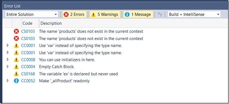 errors