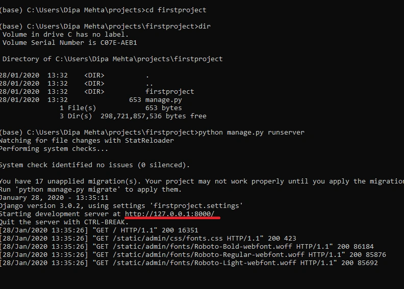 Django - Environment Setup With First App