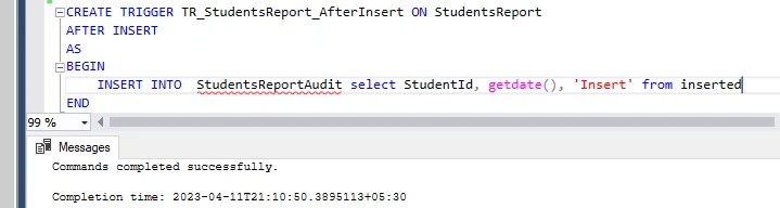 DML Trigger in SQL Server