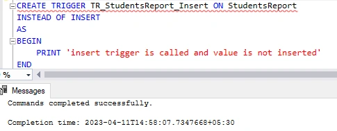 DML Trigger in SQL Server
