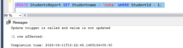 DML Trigger in SQL Server