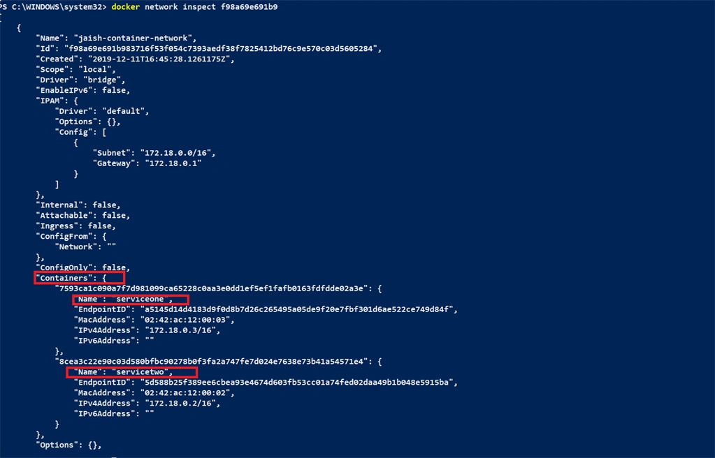 Docker - DNS Based Inter Container Communication For ASP.NET Core WEB API REST Services
