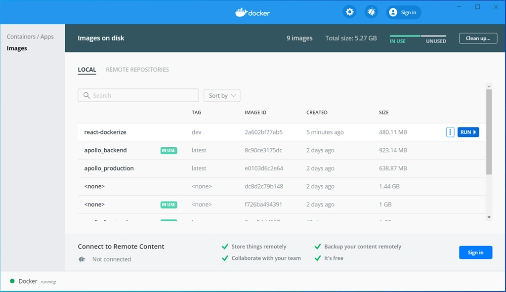 Dockerize a ReactJS App