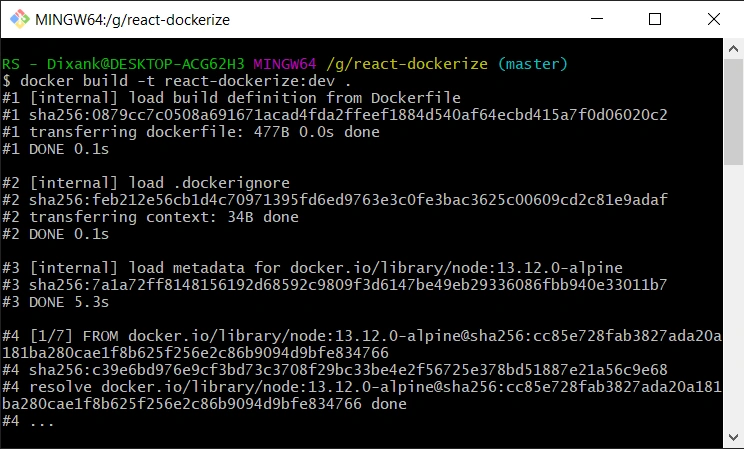 Dockerize a ReactJS App