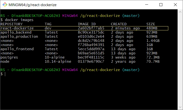 Dockerize a ReactJS App