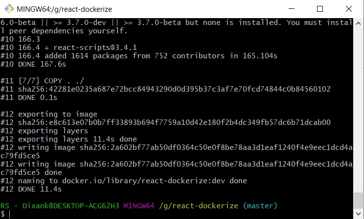 Dockerize a ReactJS App