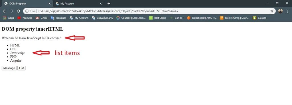 Document Object Model In JavaScript