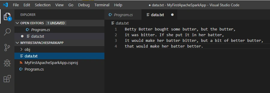 .Net Core With Apache Spark