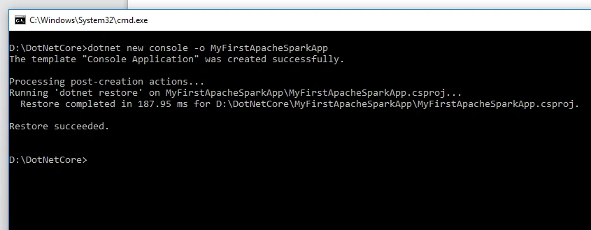 .Net Core With Apache Spark