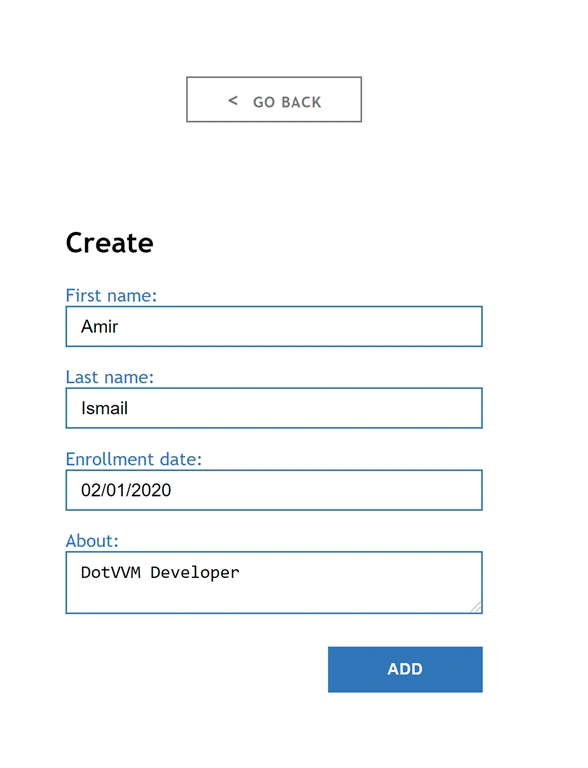 DotVVM CRUD Application With Cloud Firestore
