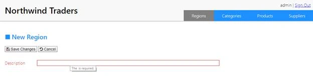 Validation errors