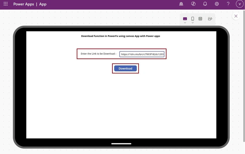 Download button