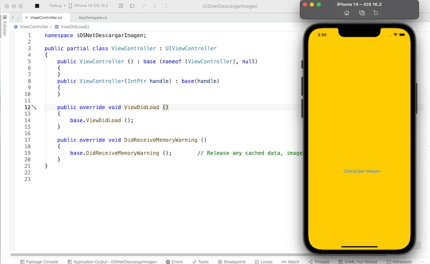 Download Images with .NET for iOS