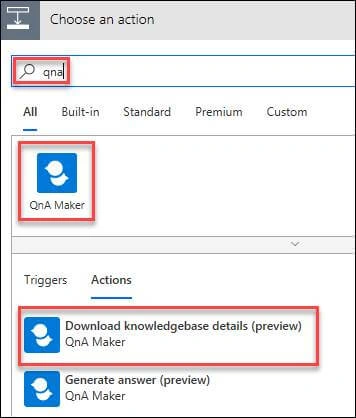 Download Knowledgebase Details using Cognitive Service and Microsoft Flow
